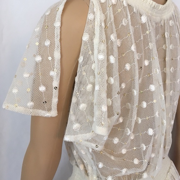 Anthropologie Leifnotes Sheer Sparkle Dress 2 - Picture 3 of 8